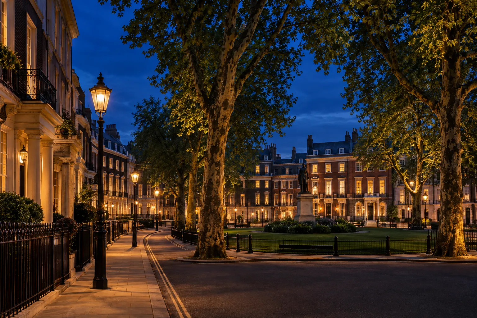 Mayfair at dusk